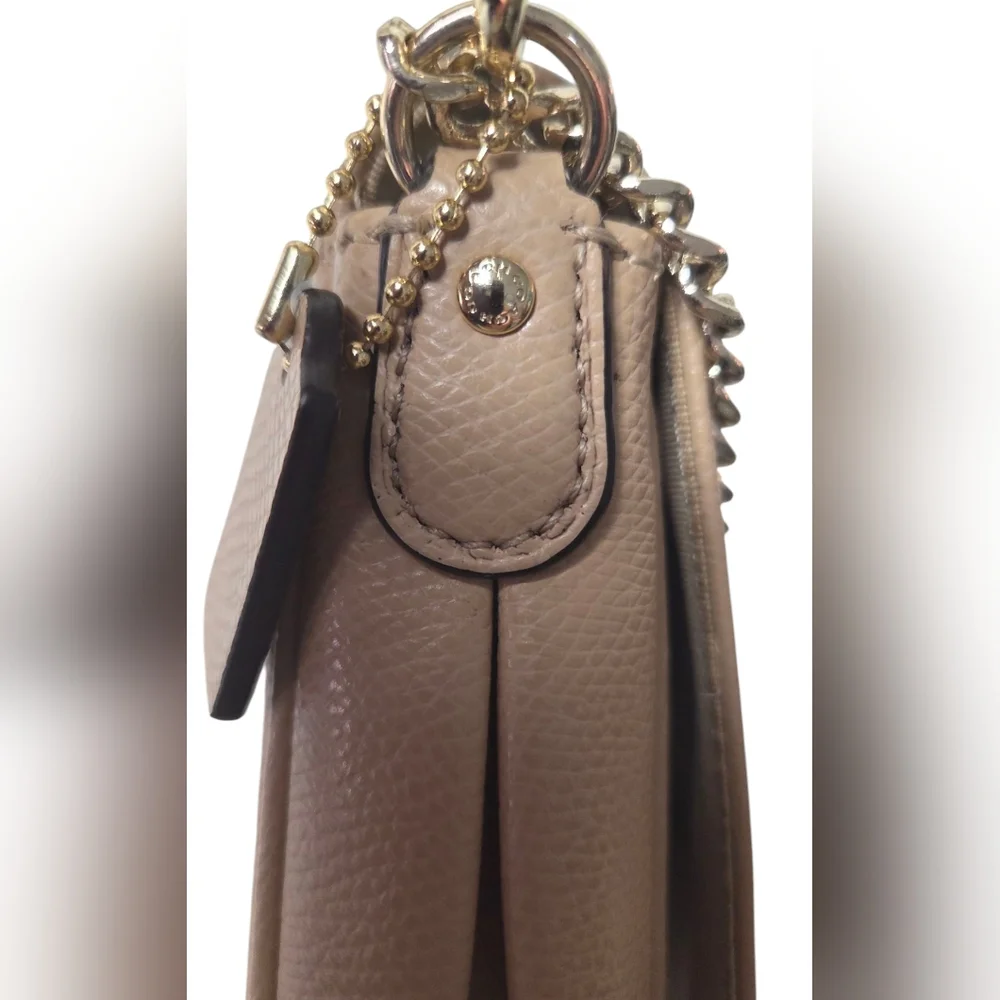 Coach Leather Handbag Crossbody Beige - Picture 3 of 9
